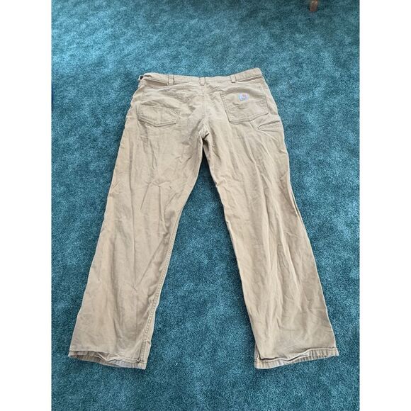 Carhartt Pants‎ Mens 42x32 Tan Rugged Flex Relaxed Fit Canvas 5 Pocket Work - Picture 1 of 9